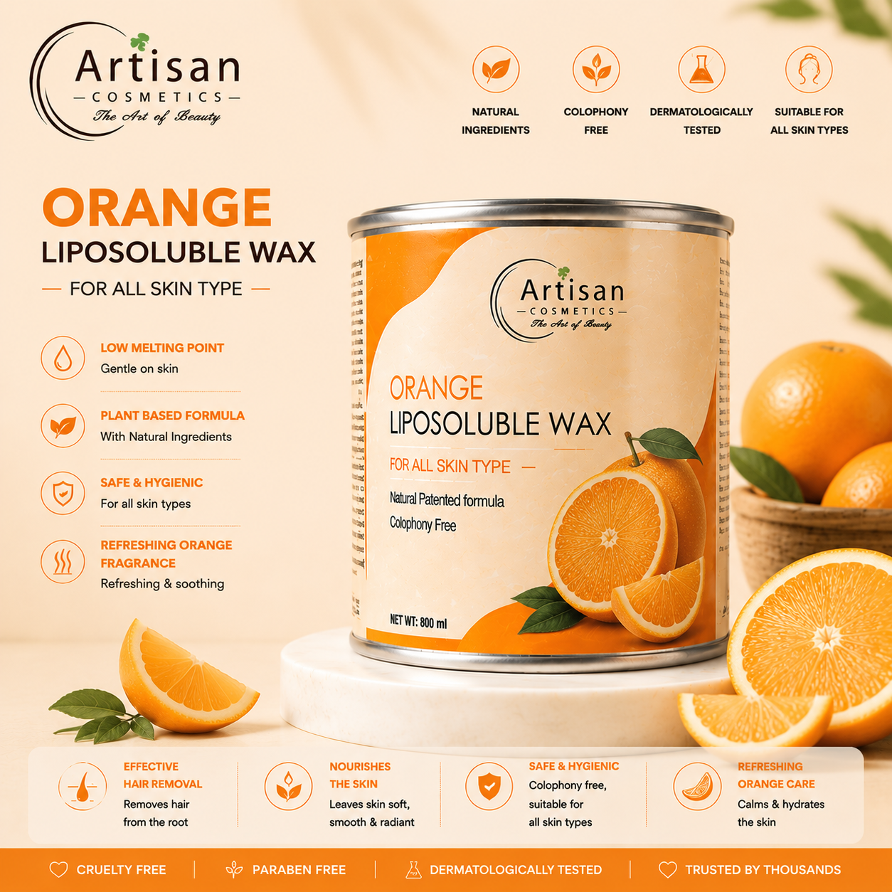 Orange Hard wax